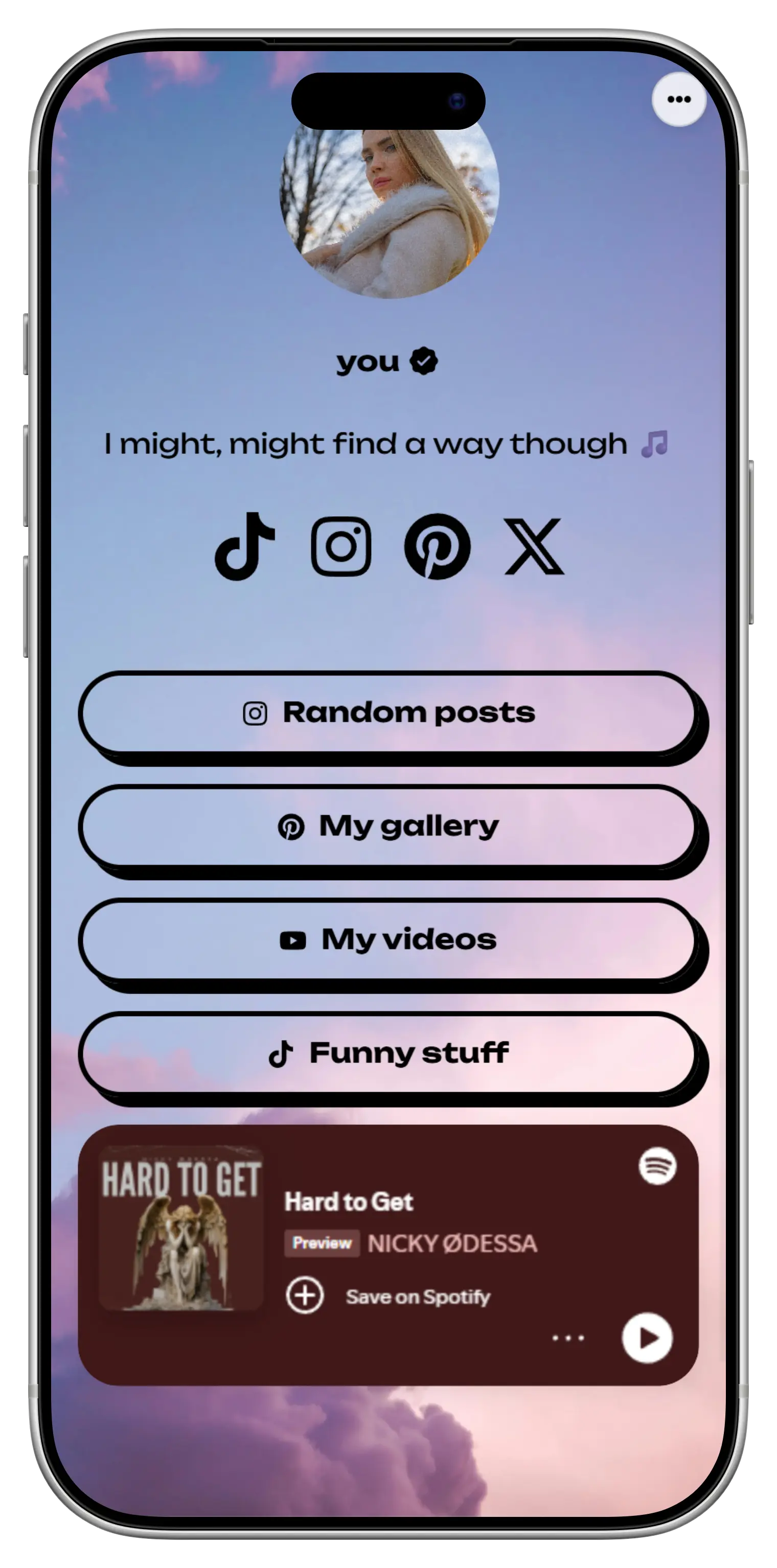 Website screenshot shown inside a mobile phone mockup